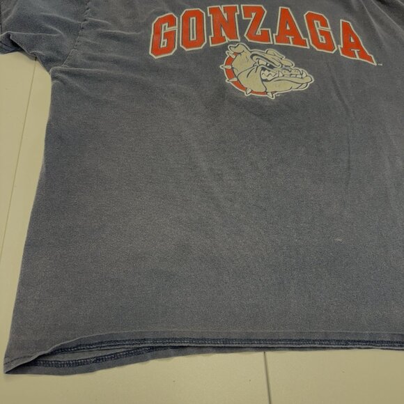 Vintage Gonzaga University T Shirt Mens XL 23x26 Blue College Y2K - Picture 5 of 8